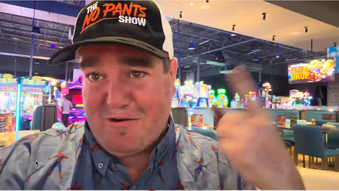 Richard close-up selfie at Dave and Buster's arcade